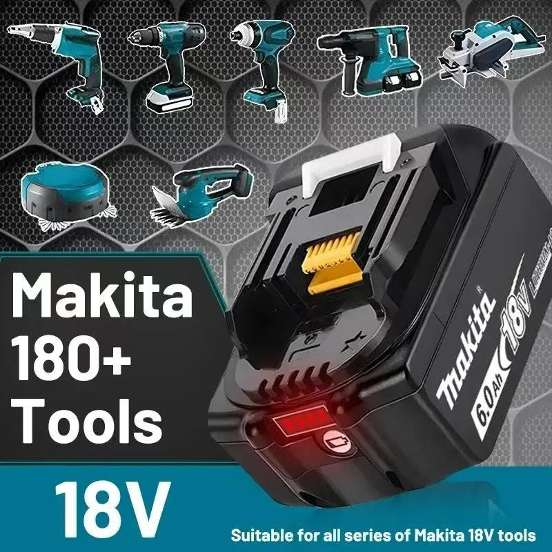 Bateria recarregável Makita 18V 6.0AH 9.0AH 100% original, bateria para ferramenta elétrica Makita BL1840 BL1830B BL1830B, carregador 18V