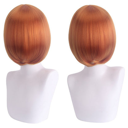 cosplay wig, face-controlling, short hair, thickened version, face-controlling style, colorful Synthetic fiber wig