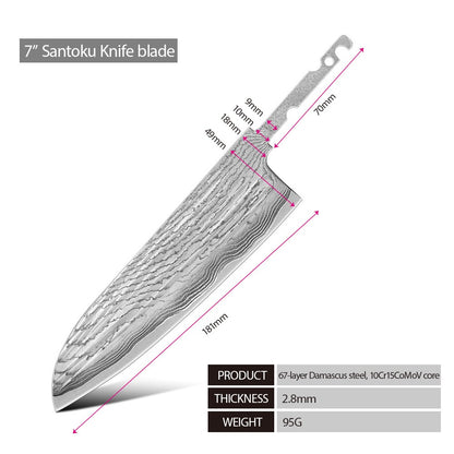 Cutting Tool Chef Santoku Utility Knife white mesh resin HD 67-Layer Damascus Steel Japanese Kiritsuke knife set for kitchen ues