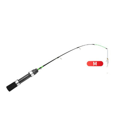 Vara de Pesca no Gelo de Inverno 2 Seções Ultraleve Design Tipo Giratório Vara de Pesca 52cm de Comprimento Vara de Pesca Ultraleve Pesca de Inverno