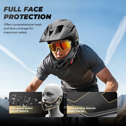 Capacete de Ciclismo Adulto Destacável VICTGOAL para Homens Proteção de Cabeça de Motocicleta Bicicleta de Montanha Off-road MBX BMX Segurança