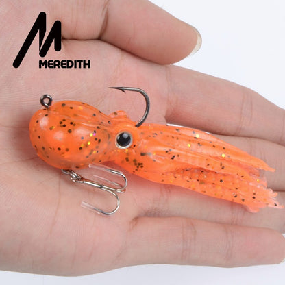 Isca de Pesca MEREDITH com Contrapeso Embutido 23g 9cm Cauda Longa Polvo Macio Isca Artificial de Silicone Macia
