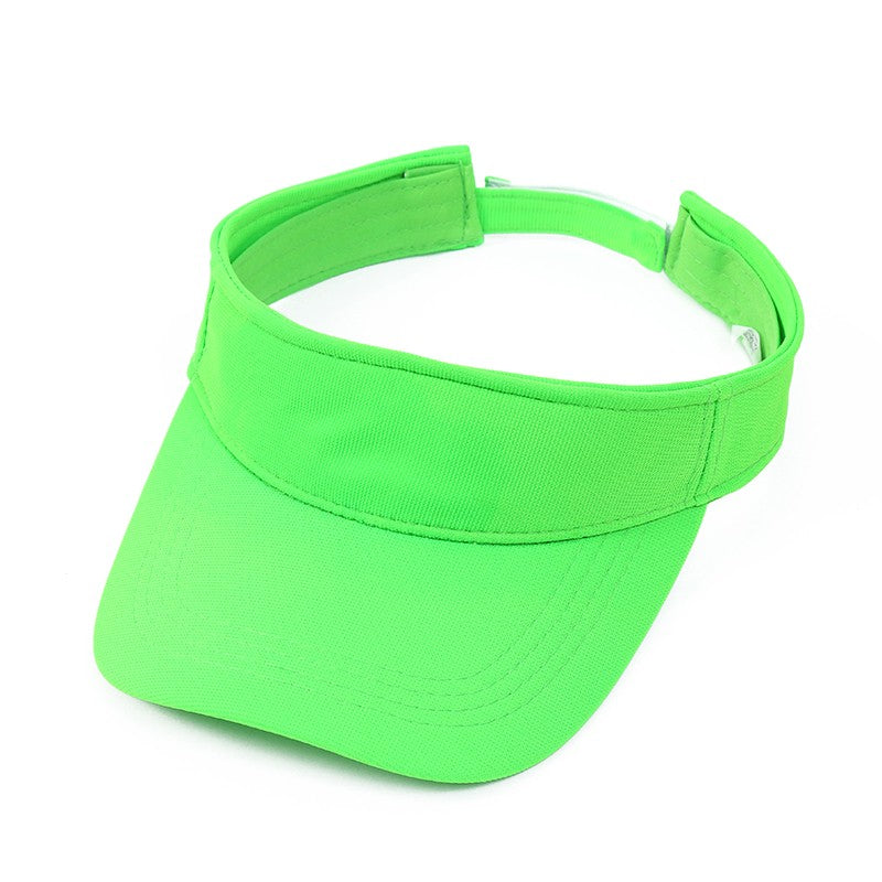 Men Women's Summer Sun Visor Hats Empty Top Solid Cotton Outdoor Sports Beach UV Protection Caps