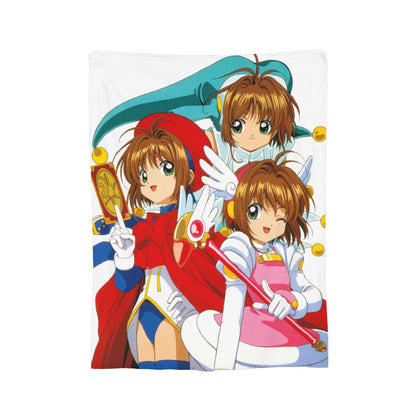 Anime Cardcaptor Sakura Cobertores Flanela Primavera/Outono Cobertor de Malha Super Quente Respirável para Cama Viagem Colcha