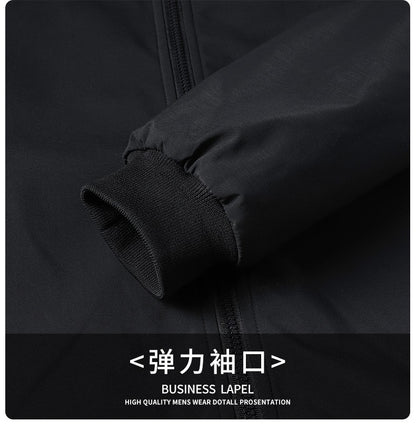 Winter Men's Fleece Warm Jackets Bomber Fashion Parkas Outerwear Coats Men Casual Windbreaker Jacket Classic Solid Thermal Coat