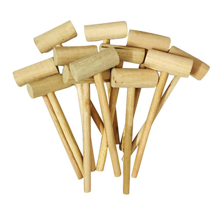 Mini Martelo de Madeira Bolas Brinquedo Infantil Marreta de Madeira para Bater Ferramentas para Bebês para Artesanato DIY Martelo