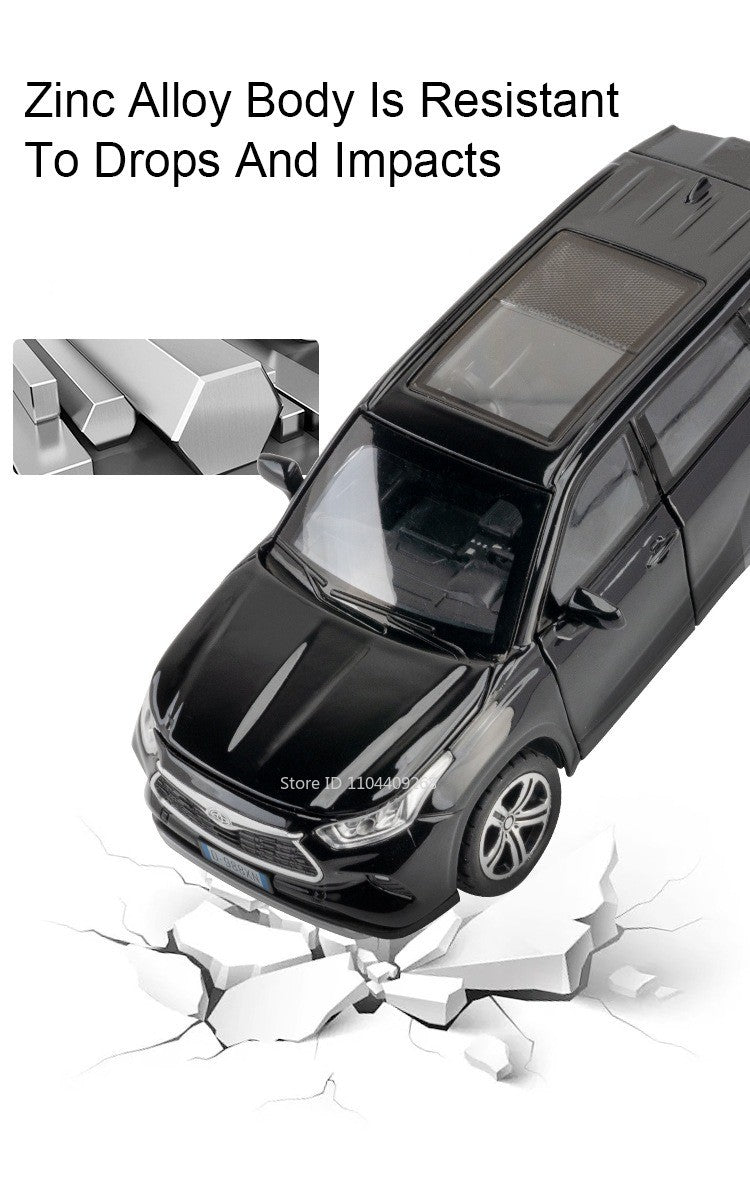 1:32 Scale Highlander GR86 Sports Car Model Toy Metal Diecast Pull Back Veículo em Miniatura Som Luz Modelos Coleção Presente Menino