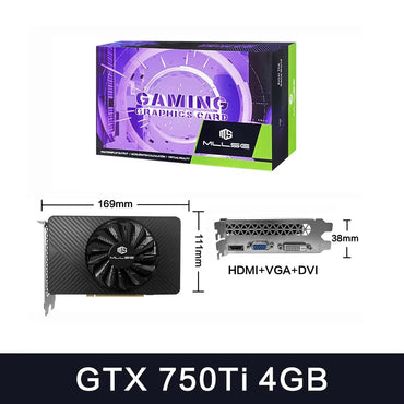 MLLSE NVIDIA GTX 750 Ti 4GB Graphics Card for Gaming Computer GDDR5 Video Card VGA DVI Video Output Brazil