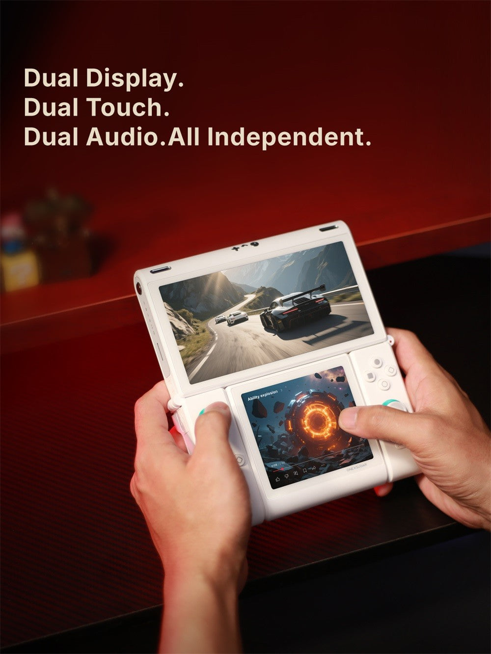 OneXugar SUGAR 1 Foldable Dual OLED Handheld Game Console Android 14 Snapdragon G3 Gen3 16GB 512GB Portable Gaming Handheld