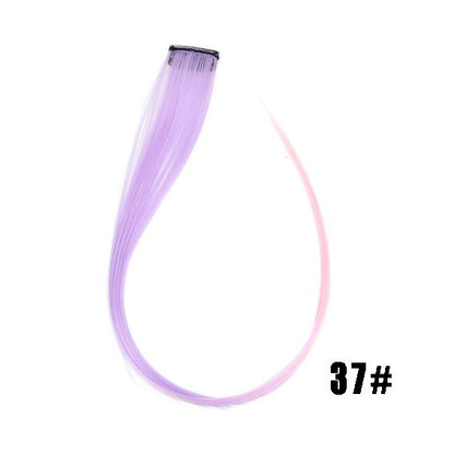Mega Hair Tic Tac Sintético 55 cm Longo Colorido Liso Peças de Cabelo Sintéticas para Uso Diário Festas