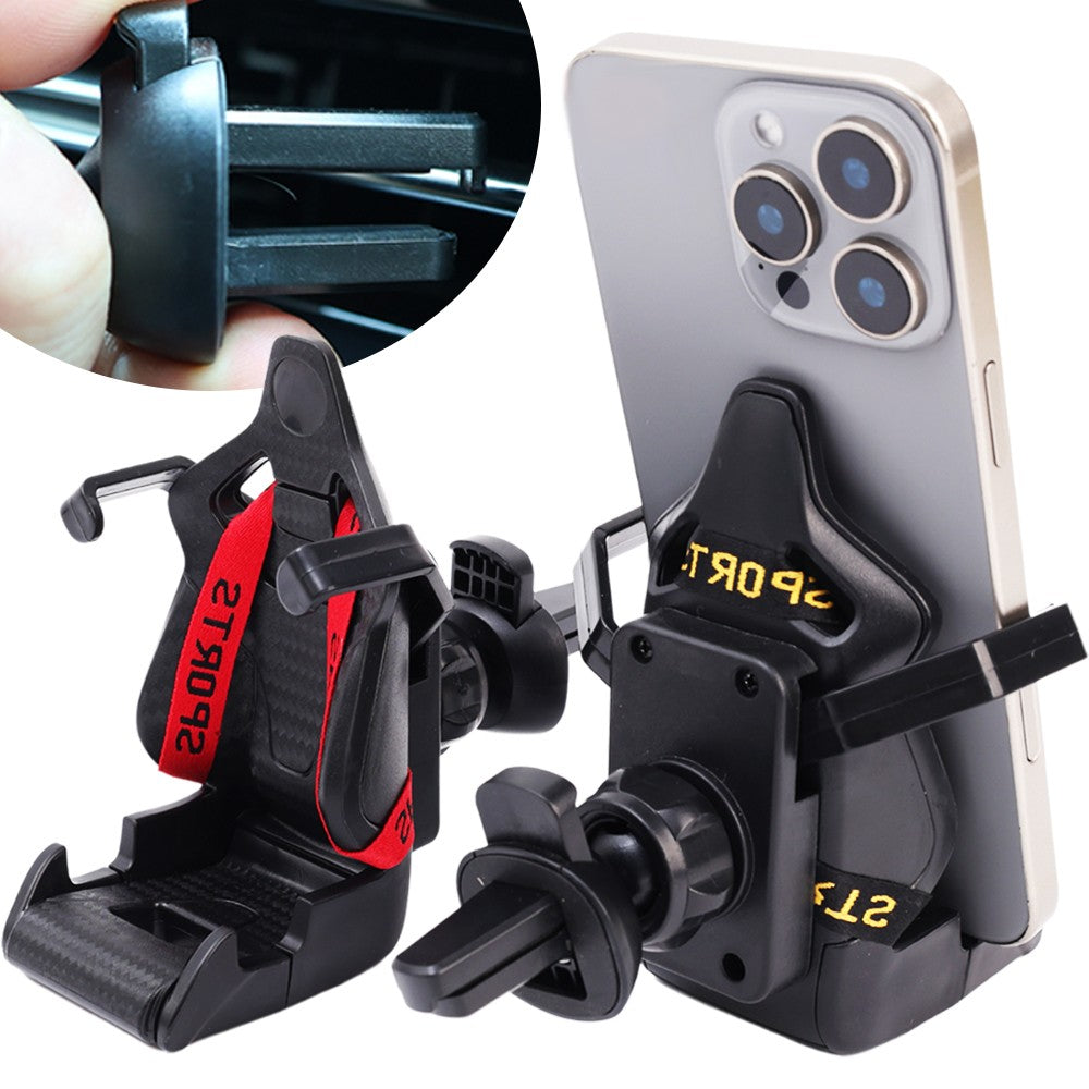 Car Air Vent Phone Holder Mount Universal 360° Rotating ABS Dashboard Navigation Bracket for IPhone Samsung Anti-Shake GPS Clip