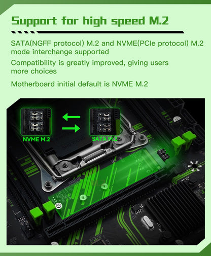 Placa-mãe MACHINIST X99 X99 PR9 Suporte LGA 2011-3 Intel Xeon E5 V3&V4 CPU DDR4 RAM Slot SATA/NVME M.2