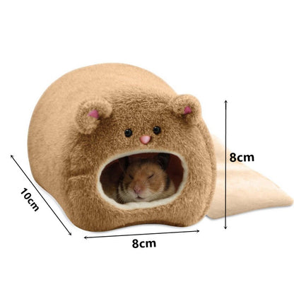 Hamster Macio Quente Cama Rato Rede Porco Esquilo Inverno Brinquedo para Animais de Estimação Gaiola de Hamster Casa Ninho Suspenso+Tapete Casa Cama Animal Ratos Ninho de Rato