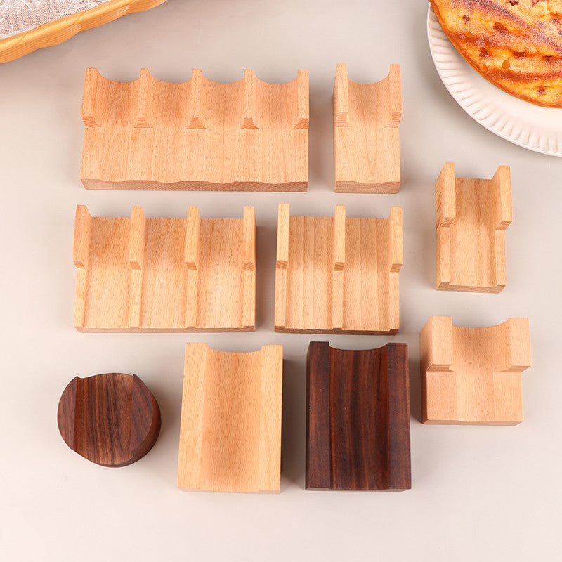 1Pc Japanese Sushi Rack Wooden Taco Snack Food Holder Wood Plate Cuisine Stand Sashimi Sushi Boat For Restaurant Hotel Home