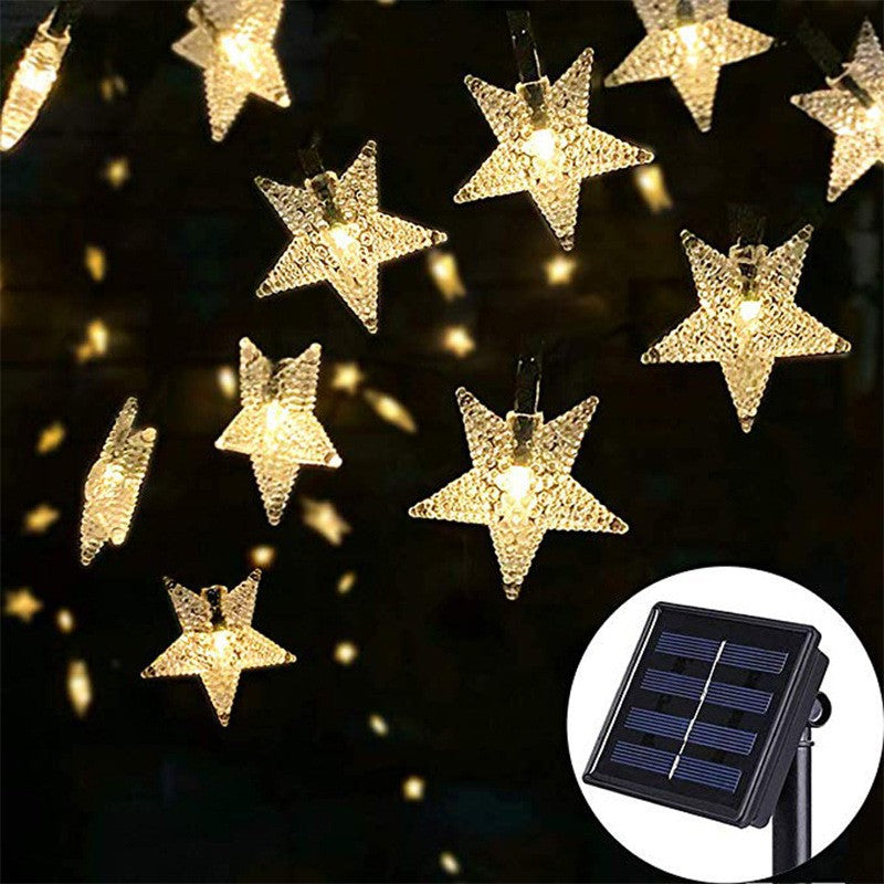 12m Solar Snowflake LED String Lights Fairy Lights Garland Outdoor New Year Christmas Tree Home Garden Decorations Lamp
