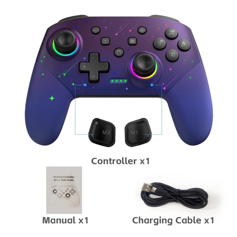 DATA FROG Wireless Game Controller For Switch / Lite / OLED Model PC Gaming Joystick Dual Vibration Turbo