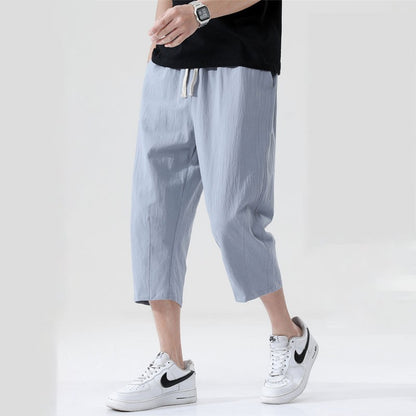 Summer Casual Linen Short Pants New Cotton Straight Mens Lightweight Shorts Large Solid Color Gym Fifth Beach Short Pants