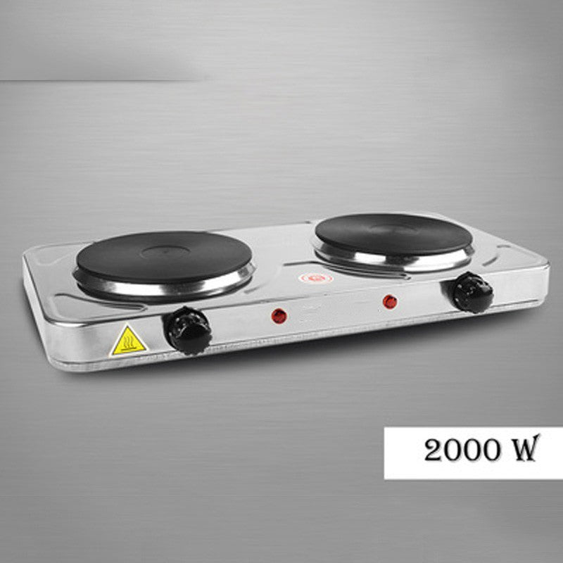 110/220V Electric Burner Hotplate Coffee Heating Stove 2 Pots Heater Induction Cooker Stove Furnace Adjustable Temperature 2000W