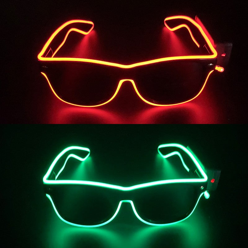 New Cool Wireless Glowing LED Light Up Glasses For Rave Festival Party Luminous Neon Mosaic Sunglasses Club Disco Eye Glasses
