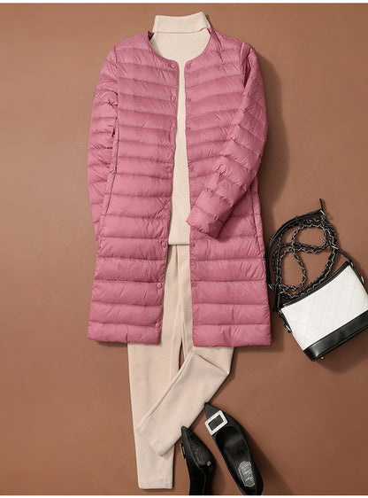 S/M Women Winter Coats 2024 New Autumn Winter O-Neck Female Thin Duck Down Jackets Portable Windproof Puffer Parkas 0-10?