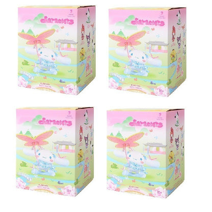 Sanrio Nova Série Flor de Rima Blind Box Kawaii Kuromi Pochacco Cinnamoroll Melody Caixa Surpresa Boneca Sacola Surpresa Decoração Brinquedo Presente