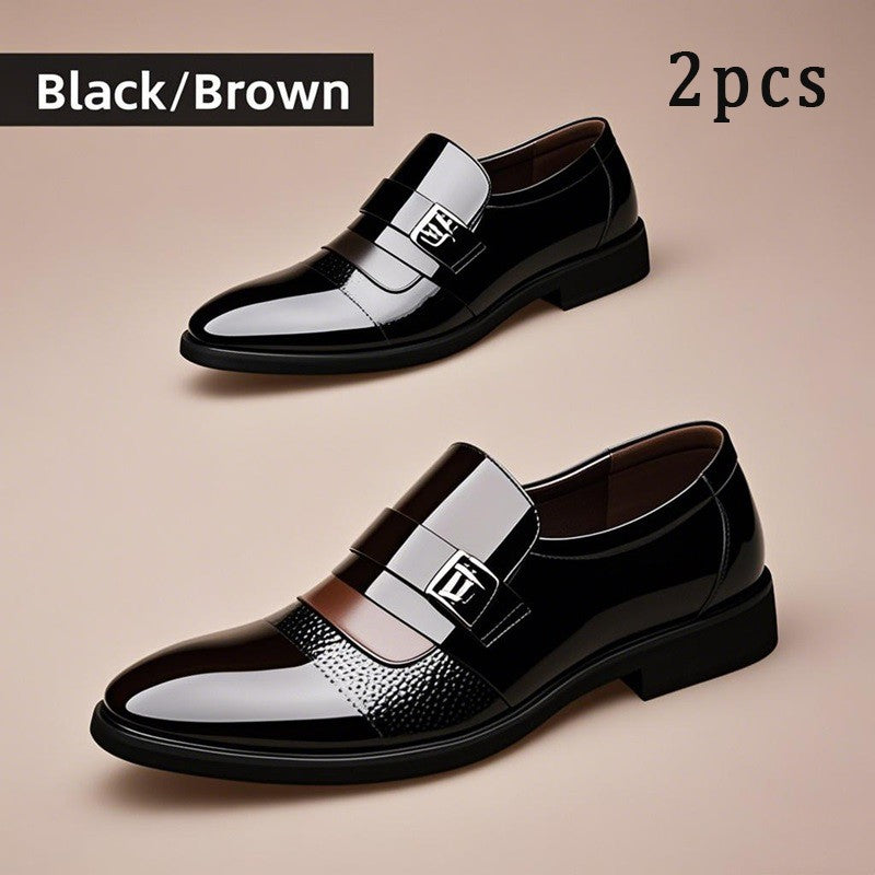 Leather Shoes for Men Wedding Formal Oxfords Business Casual Office Work Shoes for Men Classic Luxury Pointy Men's Dress Shoes