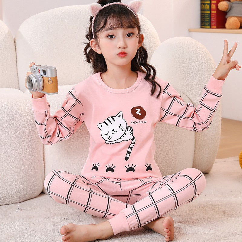 Astronaut Cartoon Boys Pajamas Sets Kids Christmas Pijamas 2pcs Loungewear for 2-14 Years Children's Nightwear Homewear Pyjamas