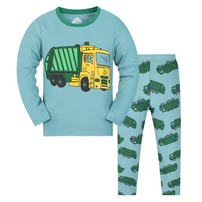 Boys Pajamas  Winter Long Sleeve Children Set Little Kids Pjs Sleepwear Size 2-9 year