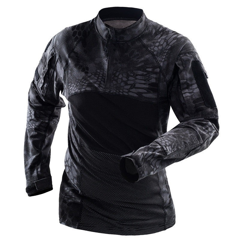 Men Outdoor New Tactical Camo Frog Shirts Wear Resistant Scratchproof Breathable T-shirt Climbing Combat Hunting Men Shirt