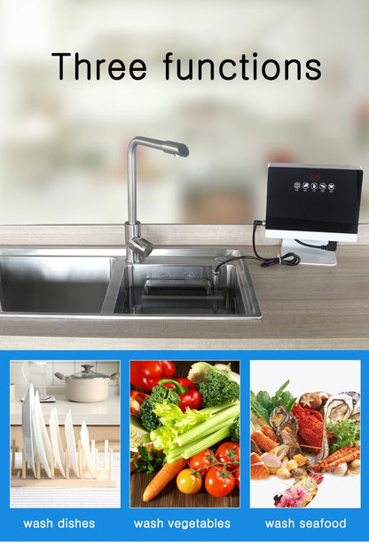 Household Portable Sink Dishwasher Small Free-standing Installation-free Kitchen 110V/220V Automatic Ultrasonic Wash Dishwasher