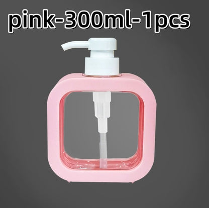 300/500ml Bathroom Soap Dispensers Refillable Lotion Shampoo Shower Gel Holder Portable Travel Dispenser Empty Bath Pump Bottle