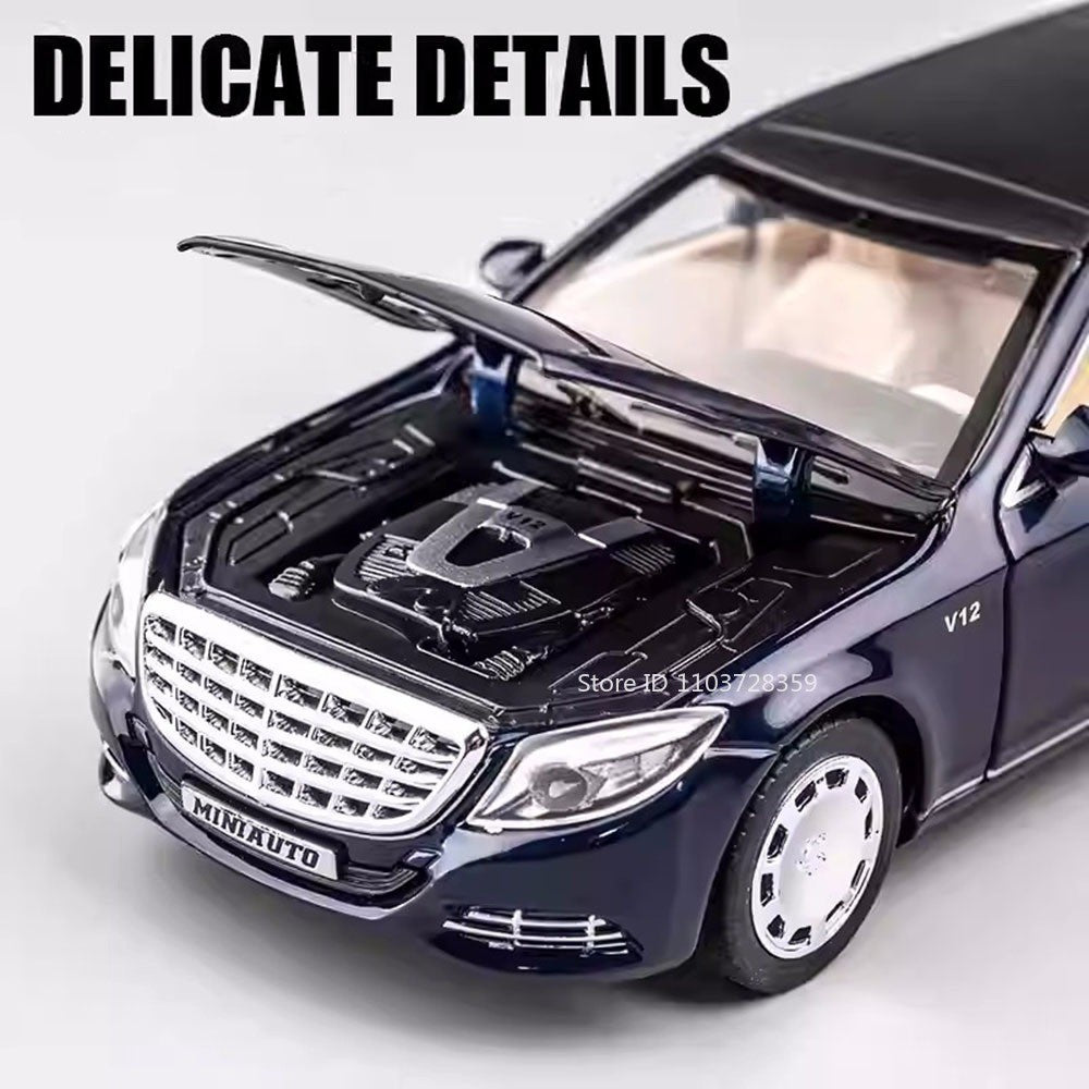 1:32 S650 C260 Modelo de Carro de Brinquedo em Miniatura Liga Fundida com Som Luz Portas Abertas Veículo de Simulação de Fricção Brinquedos para Presentes de Meninos