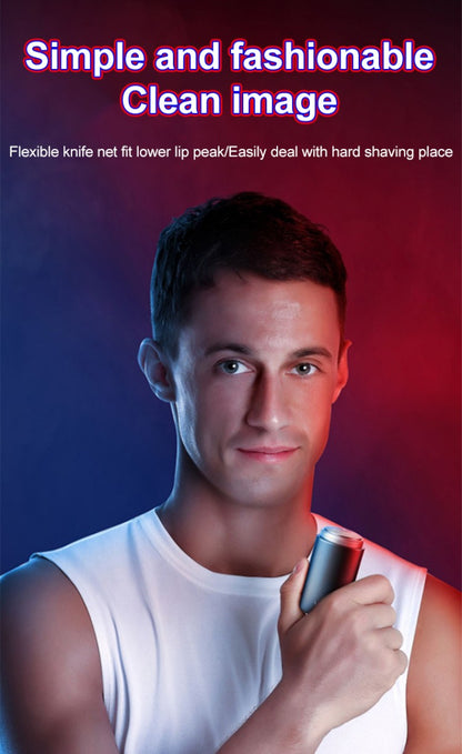 Men's Portable Mini Electric Shaver USB Charging Multifunctional IPX7 Waterproof Shaver