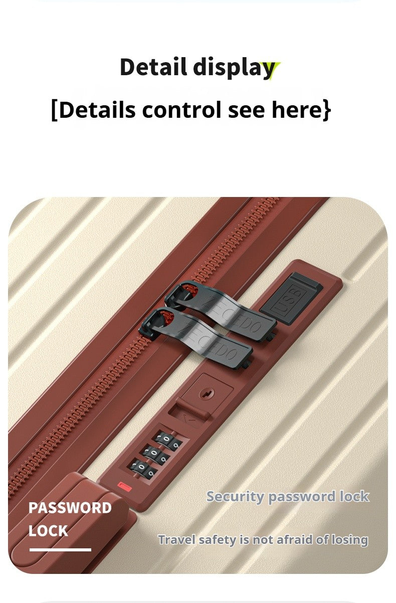 Mala de Viagem Nova Design com Porta-copos Mala Feminina de Bordo Mala de Viagem Feminina Conjunto de Malas de Viagem de 20 a 28 Polegadas Conjunto de Malas de Bordo em PC