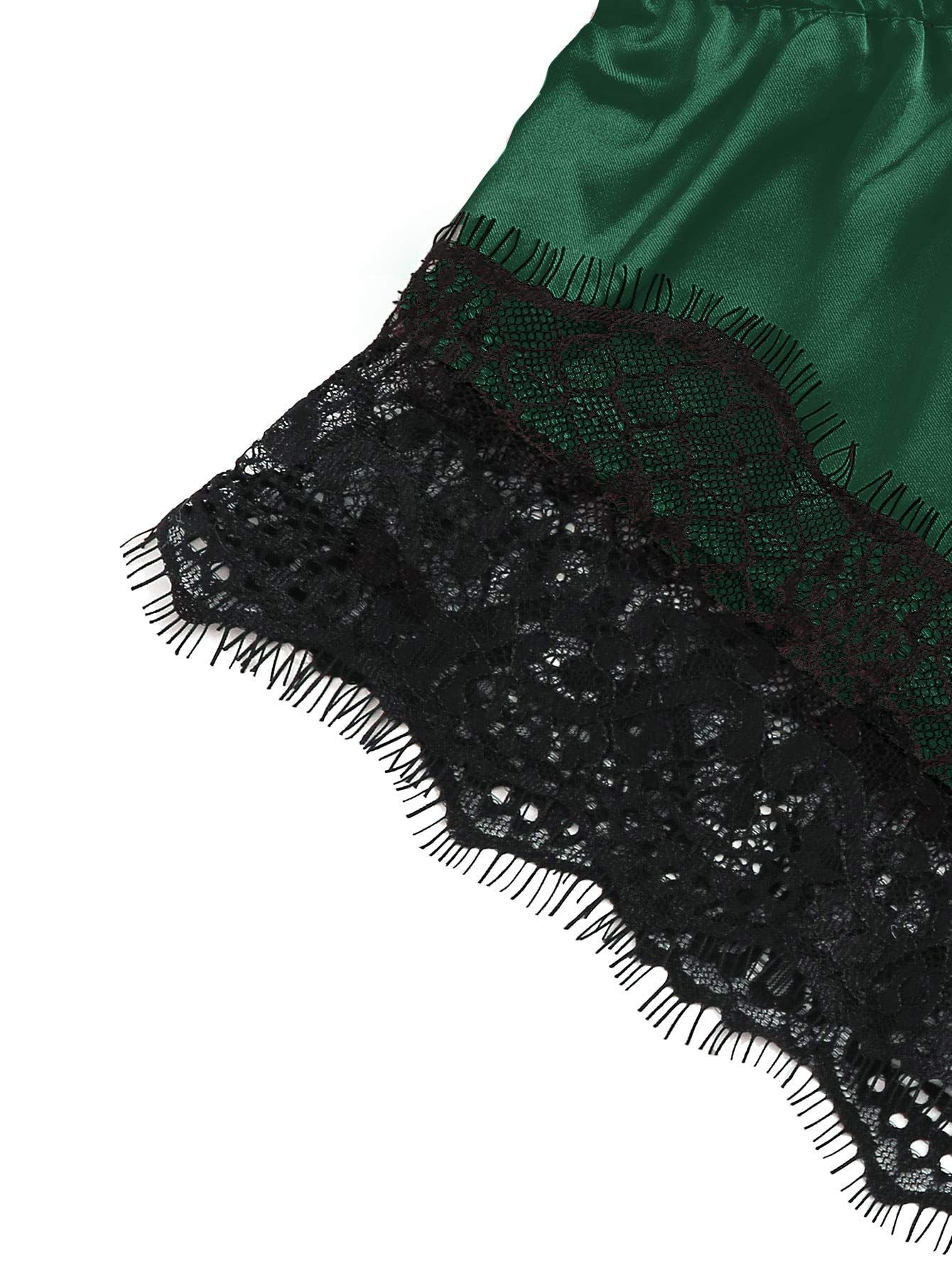 2 Piece Women's Sexy Lace Pajama Set See-Through Bralette Cami Top and Shorts Breathable Sleepwear Plus Size Summer Lingerie