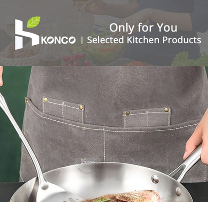 Panela de Aço Inoxidável 304 Antiaderente Frigideira Bife Panela de Cozinha Não Revestida para Fogão a Gás e Fogão de Indução
