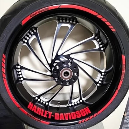 Adesivo para Roda de Moto Harley Davidson de 17/18 Polegadas Logotipo Decalque para Aro e Pneu