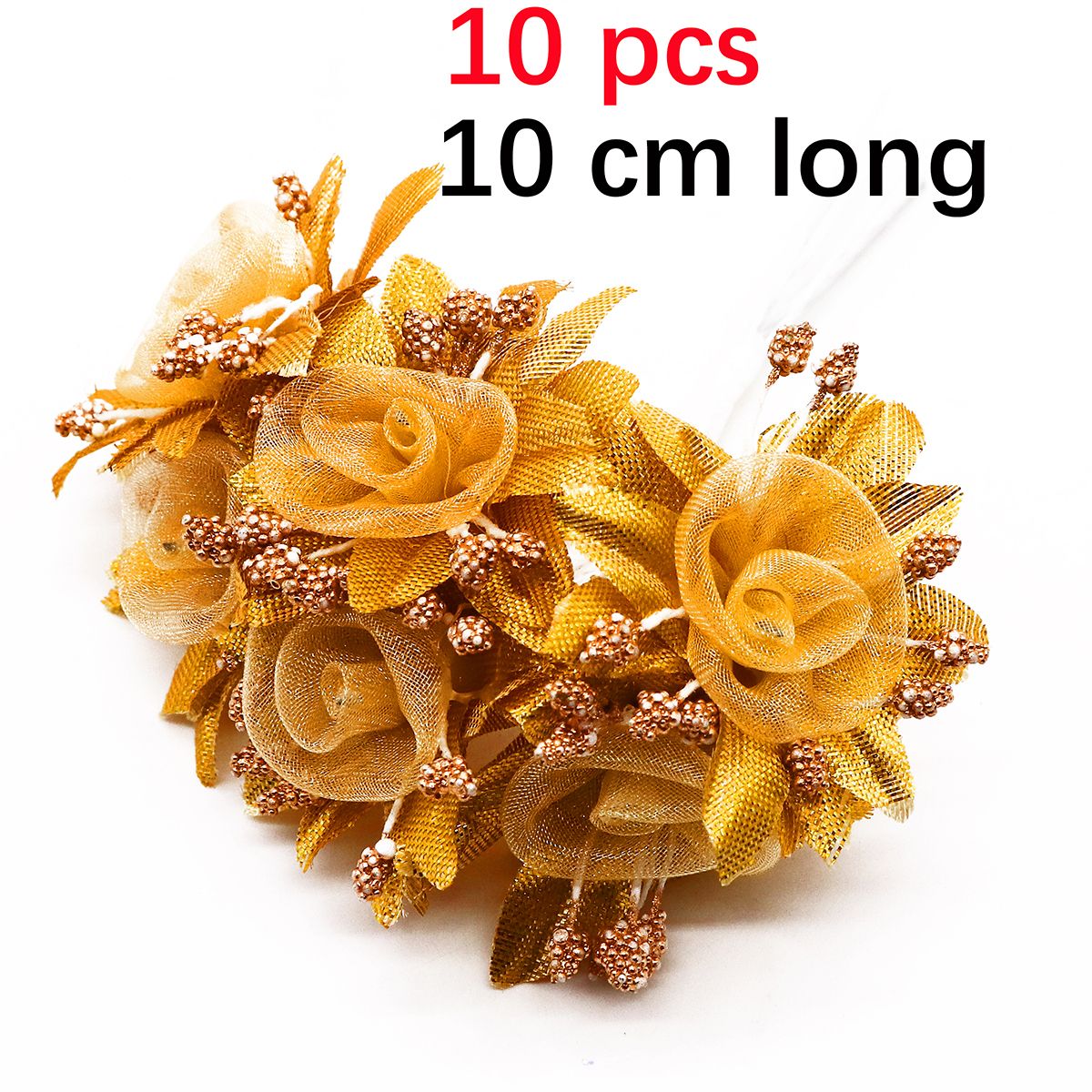 6PC Artificial Flowers Wedding Bouquet Scrapbook Christmas Decoration Wreath Home Garden Silk Stamen Tea Roses Bud Diy Gift Box