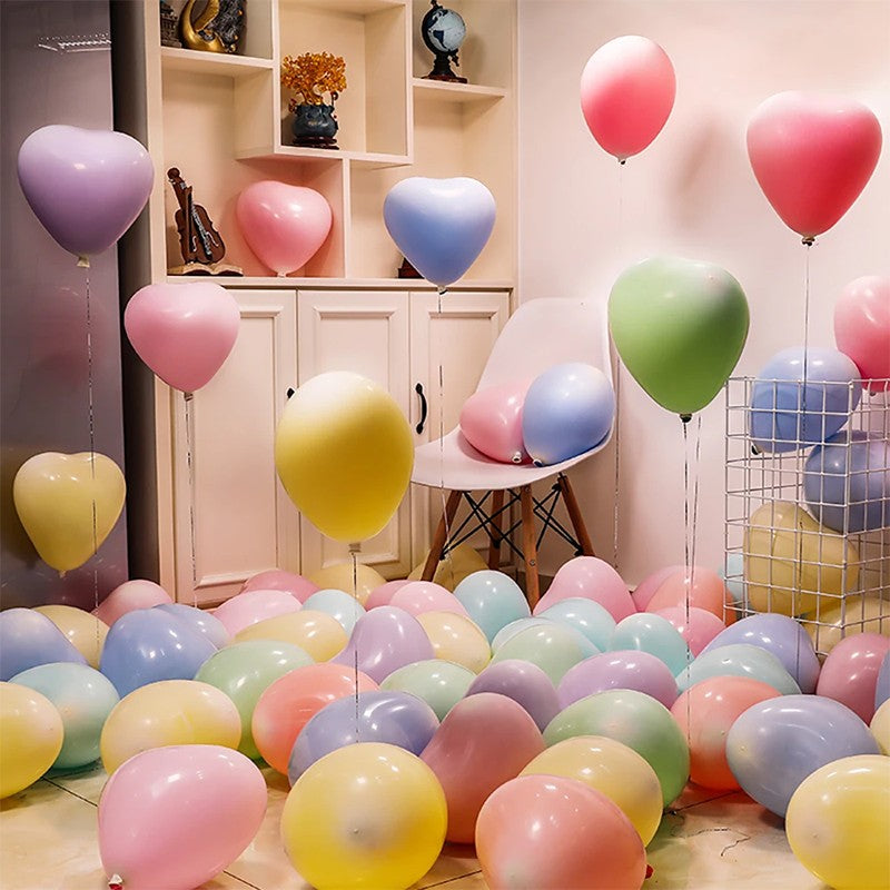 10/20/30/50pcs 12inch Macaron Heart-shaped Latex Balloon Helium Balloons Valentine's Day Wedding Birthday Party Decoration