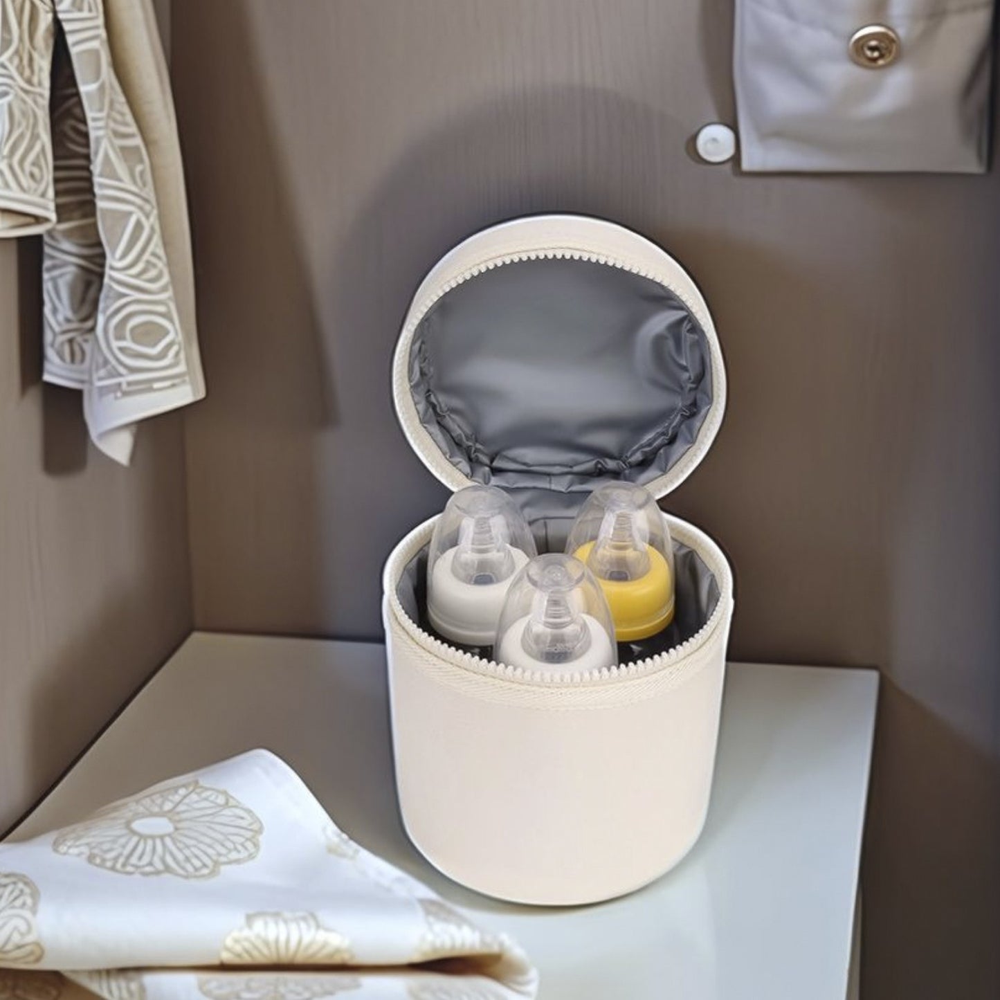 Waterproof bottle bag for baby and mother travel; milk bottle storage bag; mommy bag.