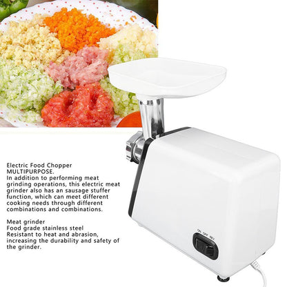 Moedores de Carne 2500W Inox para Cozinha Triturador de Vegetais para Recheio de Bolinhos Moedor de Carne e Máquina de Recheio para Uso Comercial ou Doméstico