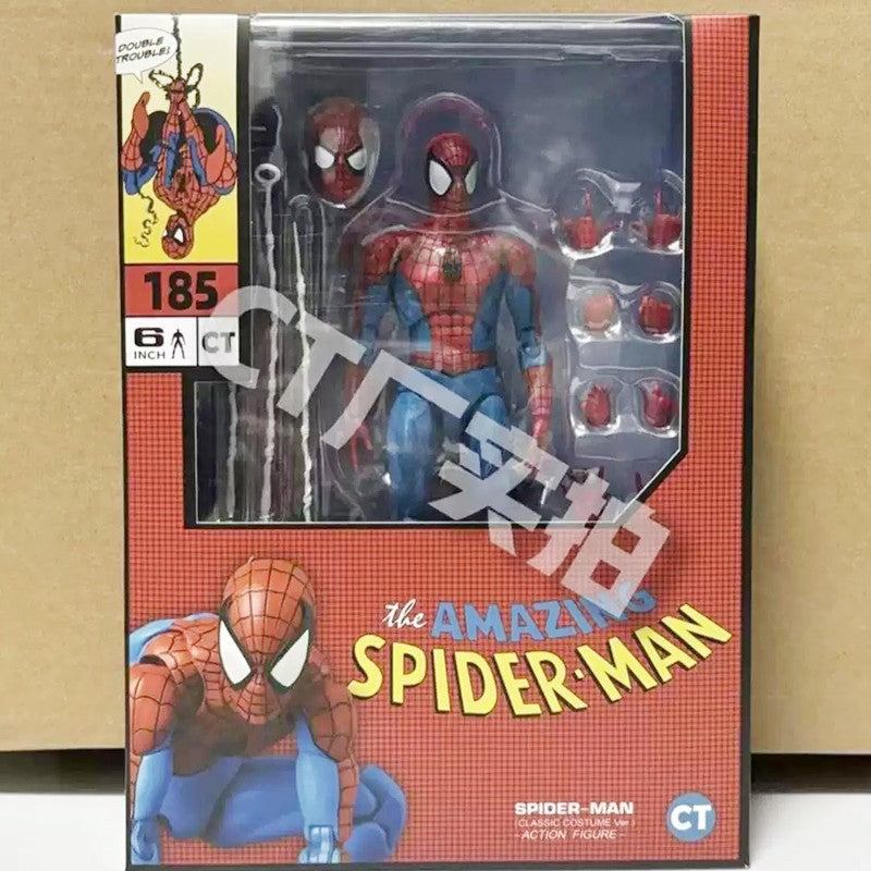Ct Toys Homem-Aranha Mafex 185 Traje Clássico Anime Figure Ver Miles Morales 2099 Homem-Aranha Boneco de Ação Brinquedos Presente Infantil