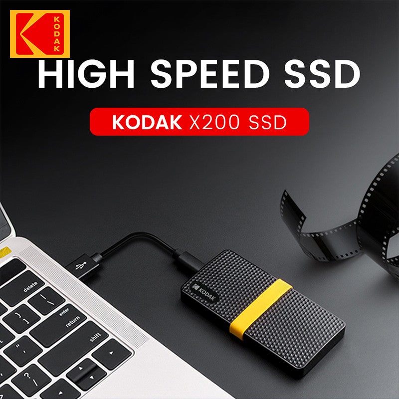 KODAK USB3.1 GEN2 SSD 1TB Disco Rígido Externo 128GB 256GB 512GB 1TB Mini PSSD de estado sólido para PCs laptops disco duro externo