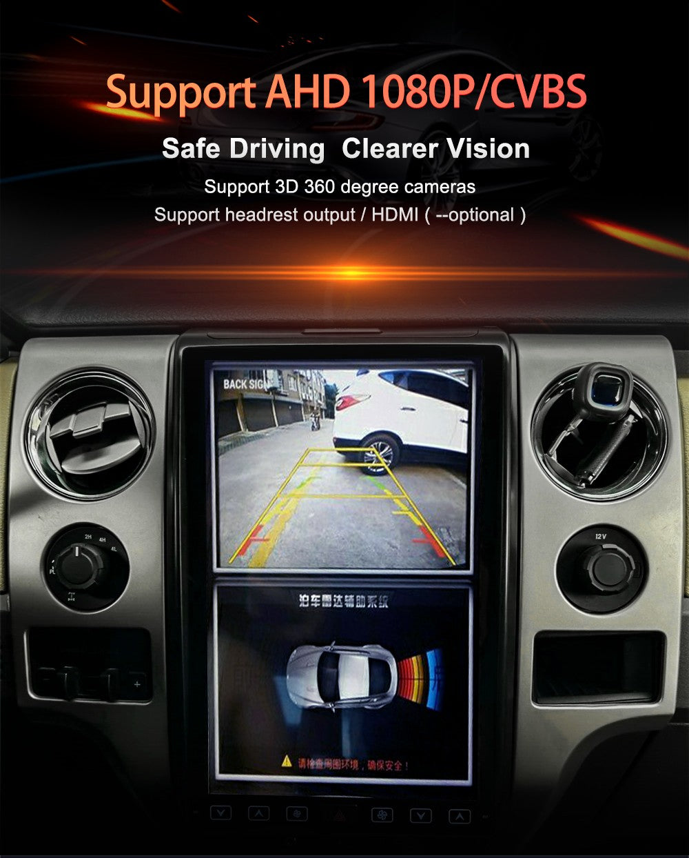 14,4 polegadas Android 13 128GB Para Ford F150 Raptor 2009-2014 Tesla Style Car GPS Navigation Multimedia Player Rádio Leitor de Fita Multimídia