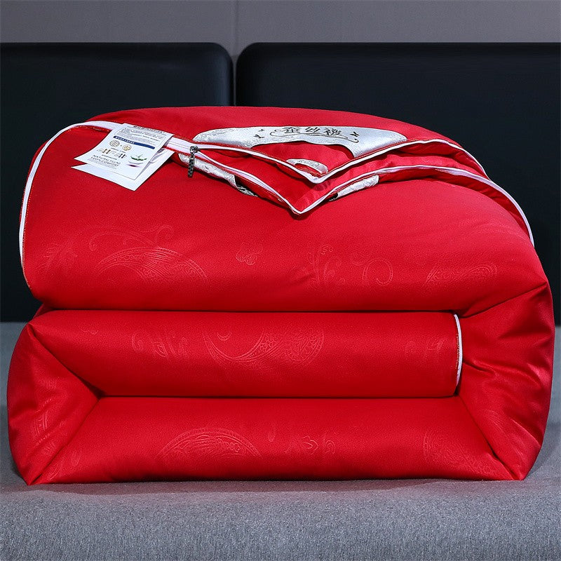 Edredom de Seda Natural Mulberry Luxuoso Queen King Size Acolchoado de Verão Inverno para Solteiro Casal Enchimento de Cama