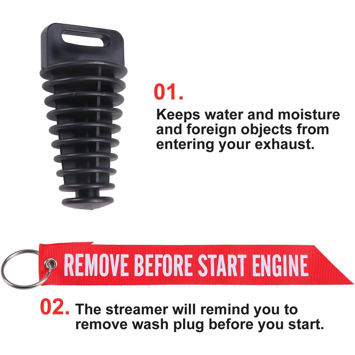 1/3/5pcs Motorcycle Exhaust Pipe Plug Muffler Wash Plug Pipe Protector Motocross Tailpipe Plug Move Blow-Down