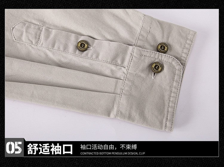 Green Black Cargo Long Sleeves Shirts For Men's 2024 Spring Autumn Design Brand Oversize 4XL 5XL Military Clothes Casual Blouse