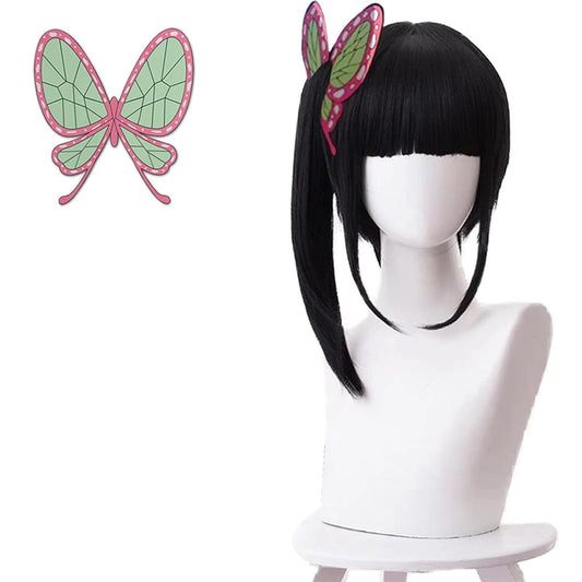 Demon Slayer Kimetsu No Yaiba Tsuyuri Kanao Wig Anime Cosplay Dark Brown Wig Men Women Heat Resistant Synthetic Hair Wigs