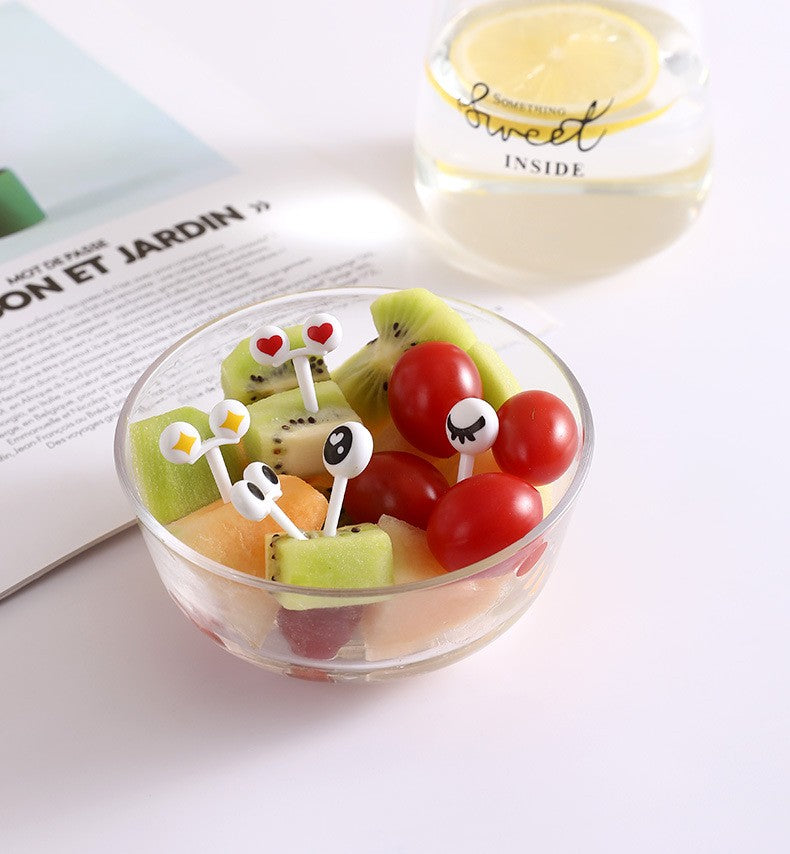 10/30/50 unidades de Mini Espetos Olhos de Desenho Animado Fofos Kawaii Caixa de Almoço Bento Palitos de Comida e Fruta Garfos Bastões de Buffet Decoração de Sanduíches