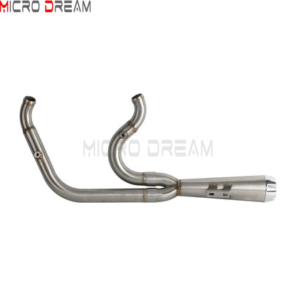 For Harley Softail Low Rider ST FXLRST 117 2025-26 Full Complete Exhaust System Swept-up Muffler Motorcycle Exhaust Pipes 2-In-1